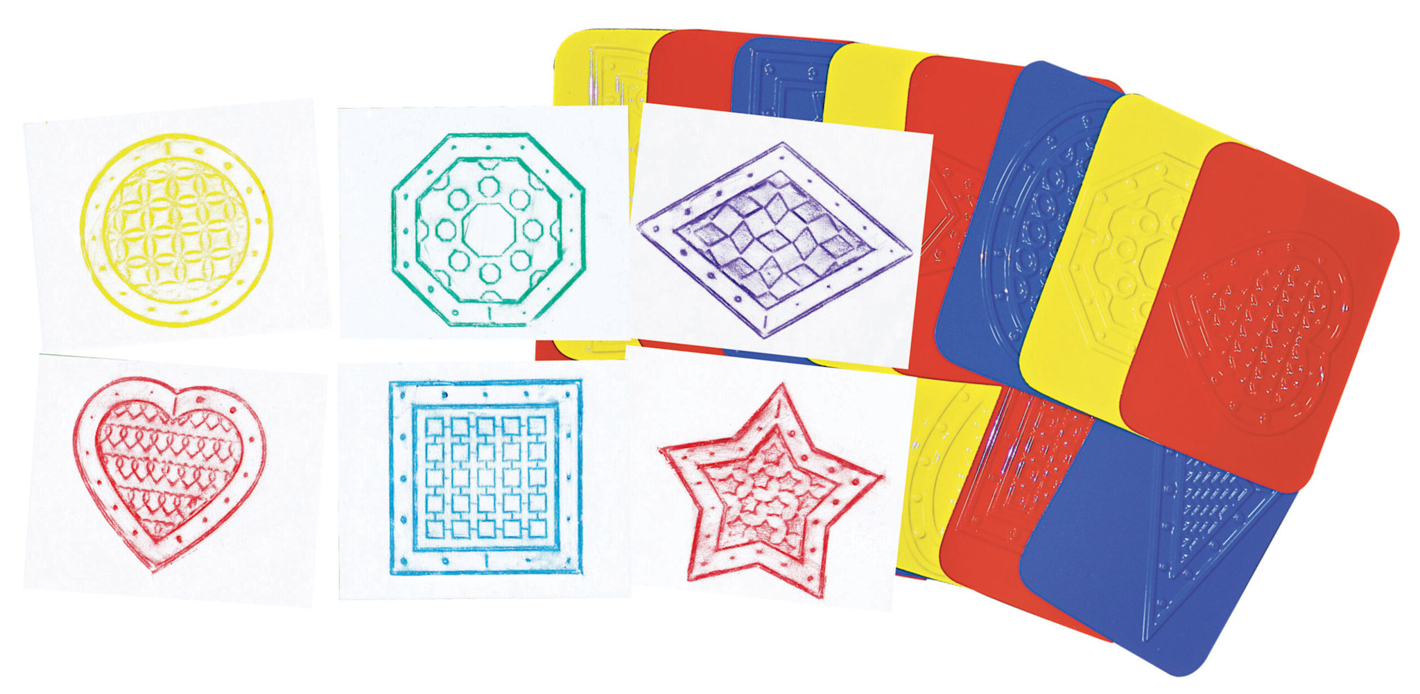 Teach Me Shapes "Rubbing Plates" 16/PK