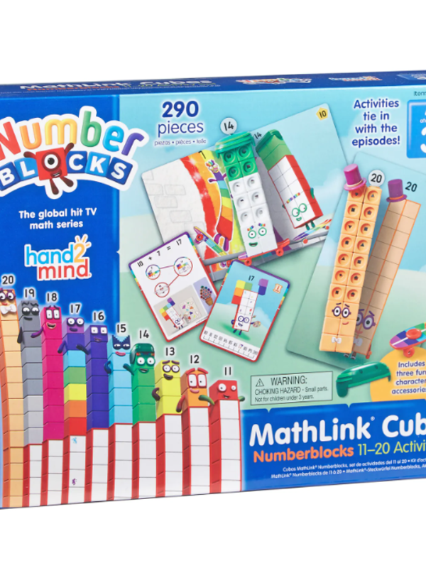 Hand2Mind Number Blocks Mathlink Cubes Numberblocks 11-20 Activity Set