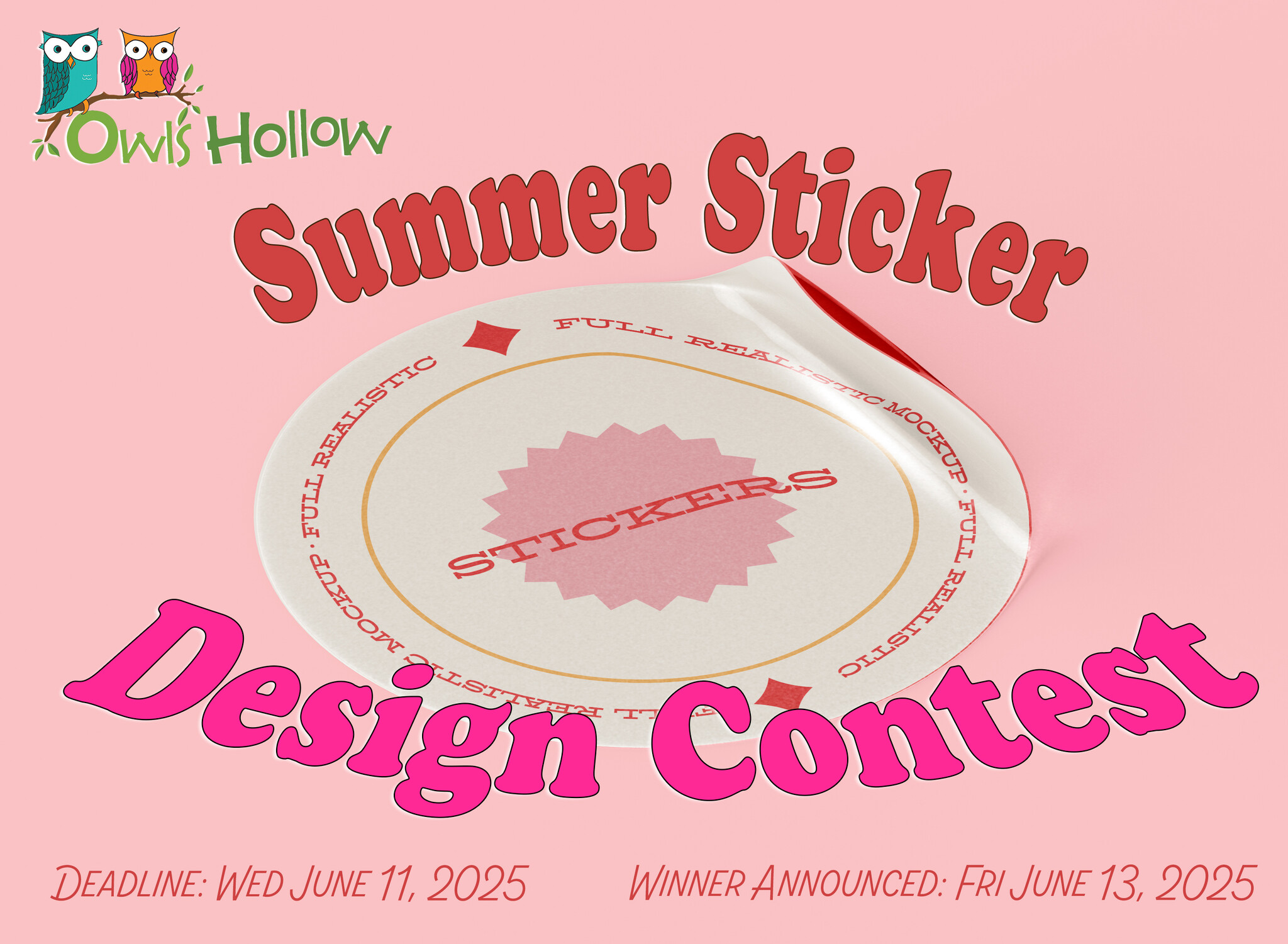 Owls Hollow Summer Sticker Design Contest