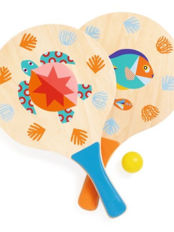 Djeco Wooden Beach Rackets 2pc