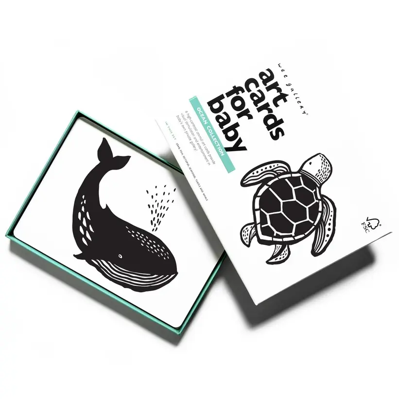 Wee Gallery Art Cards for Baby - Ocean Animals