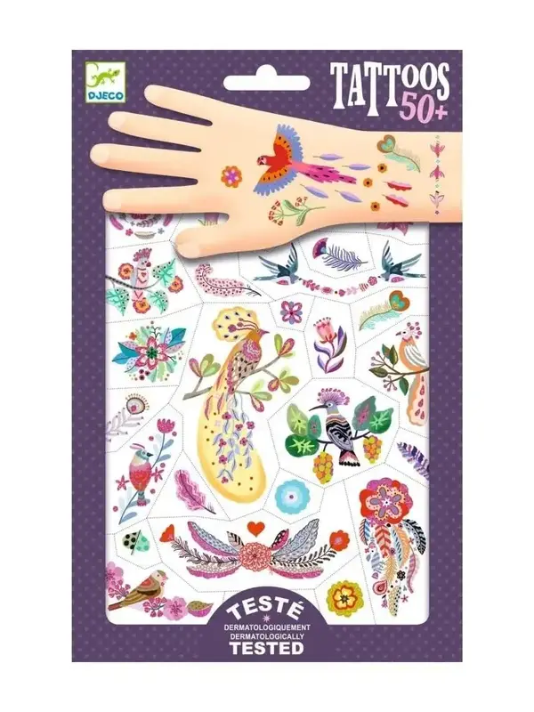 Djeco Bright Birds Tattoos