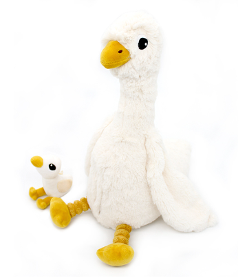 Les PTiPoToS Jebongou the Goose Mom & Baby Plush
