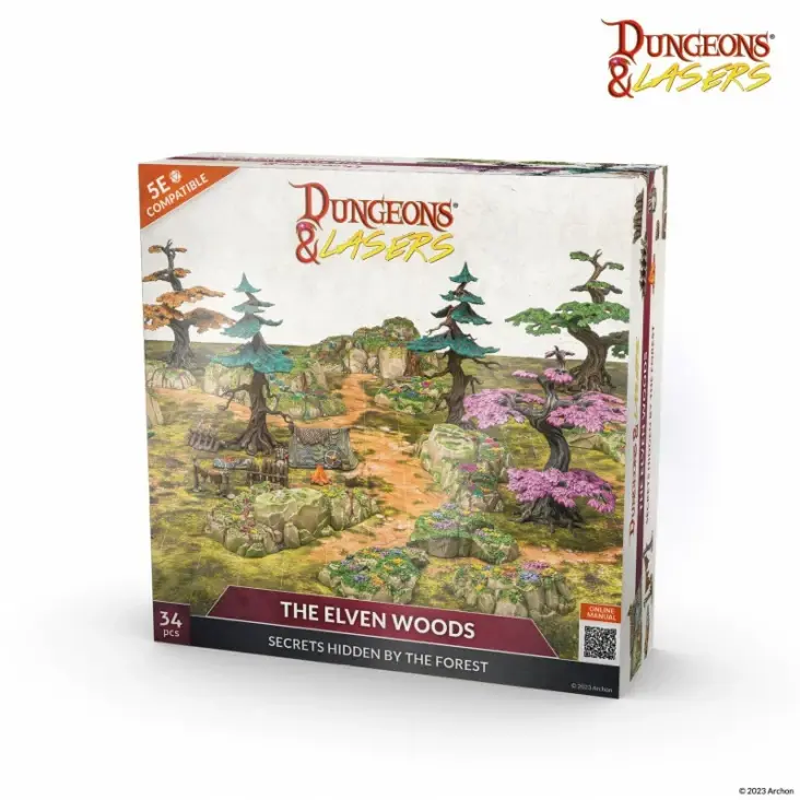 Dungeons & Lasers- The Elven Woods - Terrain Kit for Dungeons & Dragons RPG