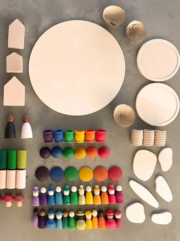 Grapat Grapat Education Set - Small Worlds of Colour Loose Parts