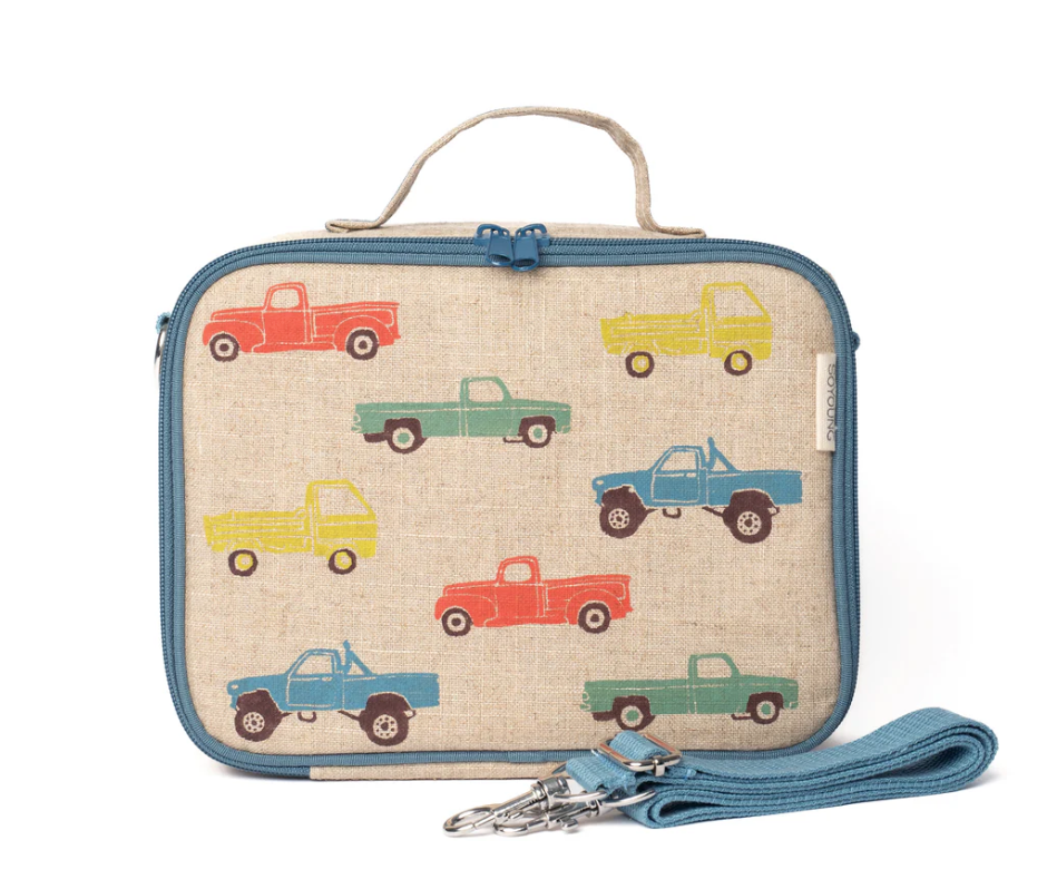 So Young Vintage Trucks Lunch Box