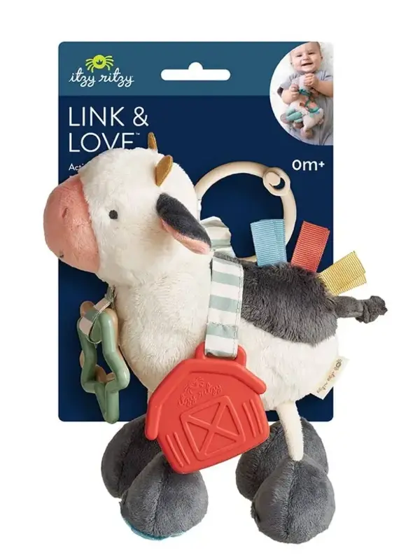 Itzy Ritzy Link & Love Cow Activity Plush