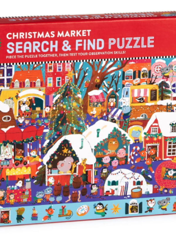 Mudpuppy Christmas Market Search & Find 64pc Puzzle