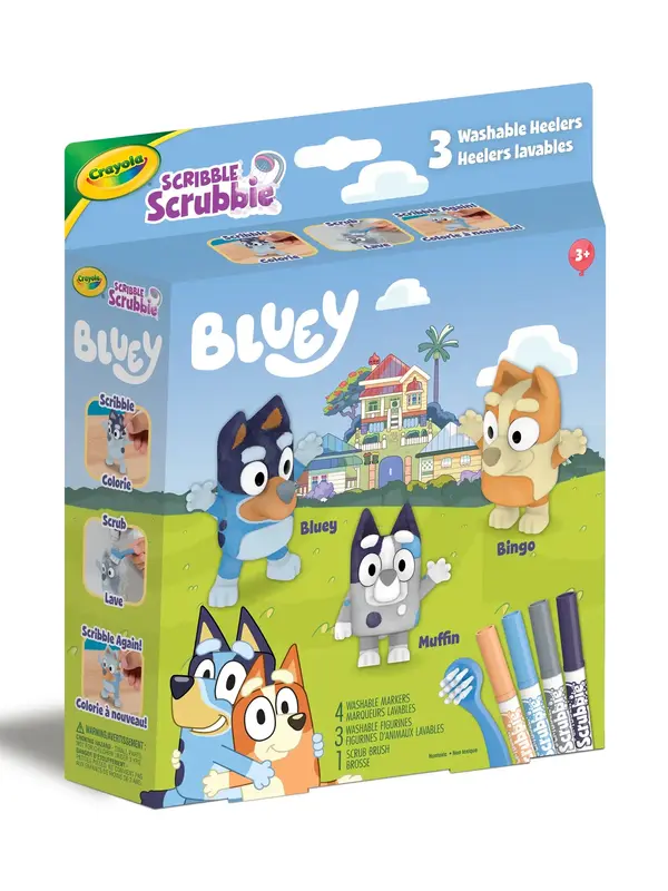 Crayola Crayola BLUEY Scribble Scrubie 3pc