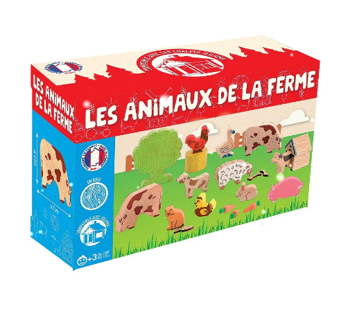 Wooden Farm Animals Les Animaux de la Ferme