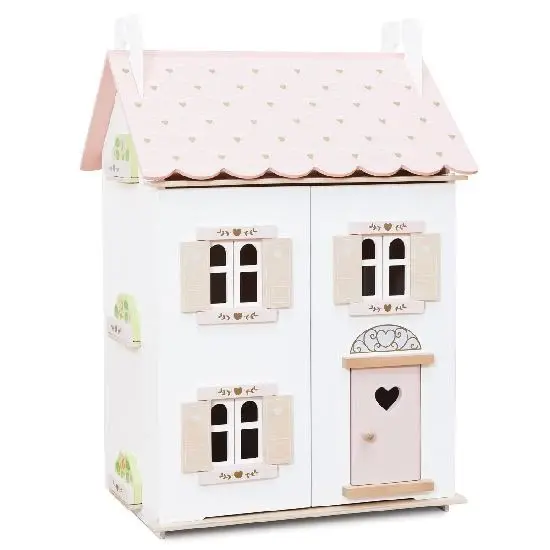 Rose Heart House Wooden Dollhouse (unfurnished)