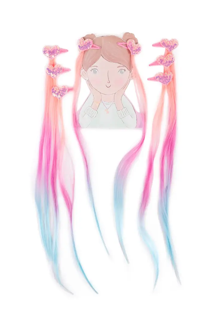 Hollywood Hearts Hair Extensions 2pk