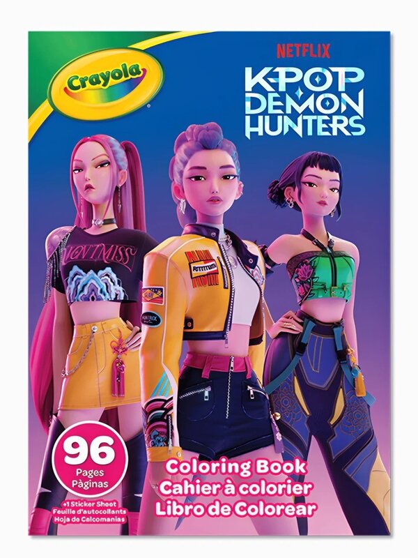 Crayola K-POP Demon Hunters Colouring Book 96pg