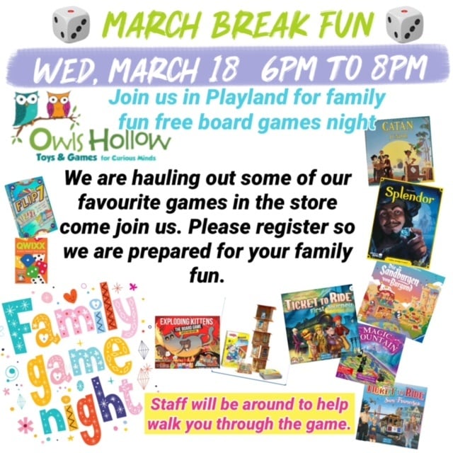 Family Games Night at Owls Hollow