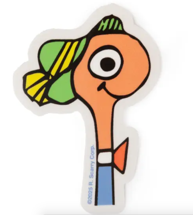 Richard Scarry® Lowly Worm Bust Sticker