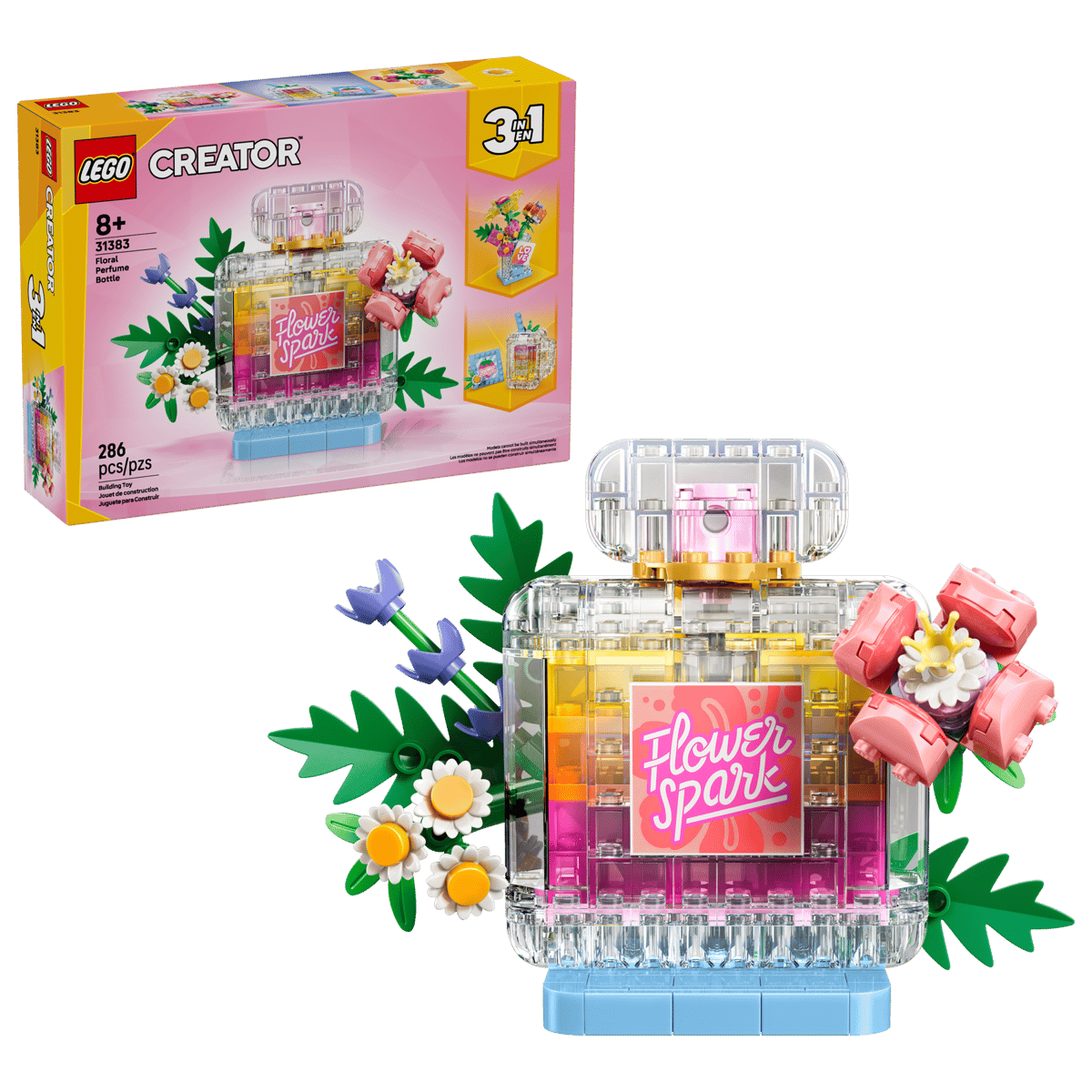 LEGO® Creator 3 in 1 Floral Decor Perfume Bottle 31383