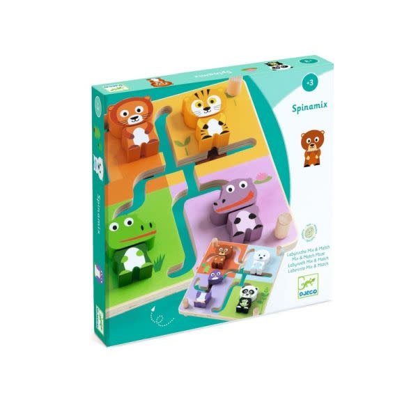 Wooden 2-Sided Spinamix Toddler Maze Toy