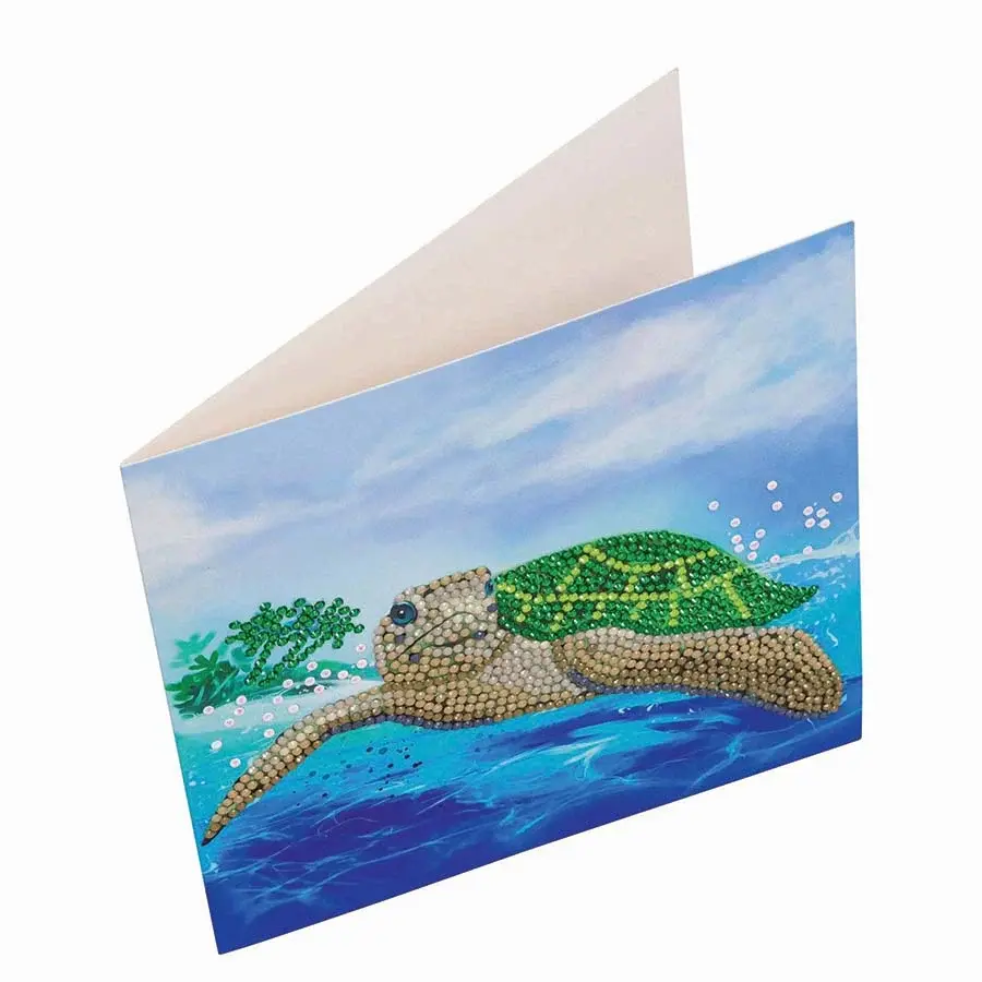 Crystal Art Card Kit - Turtle Paradise