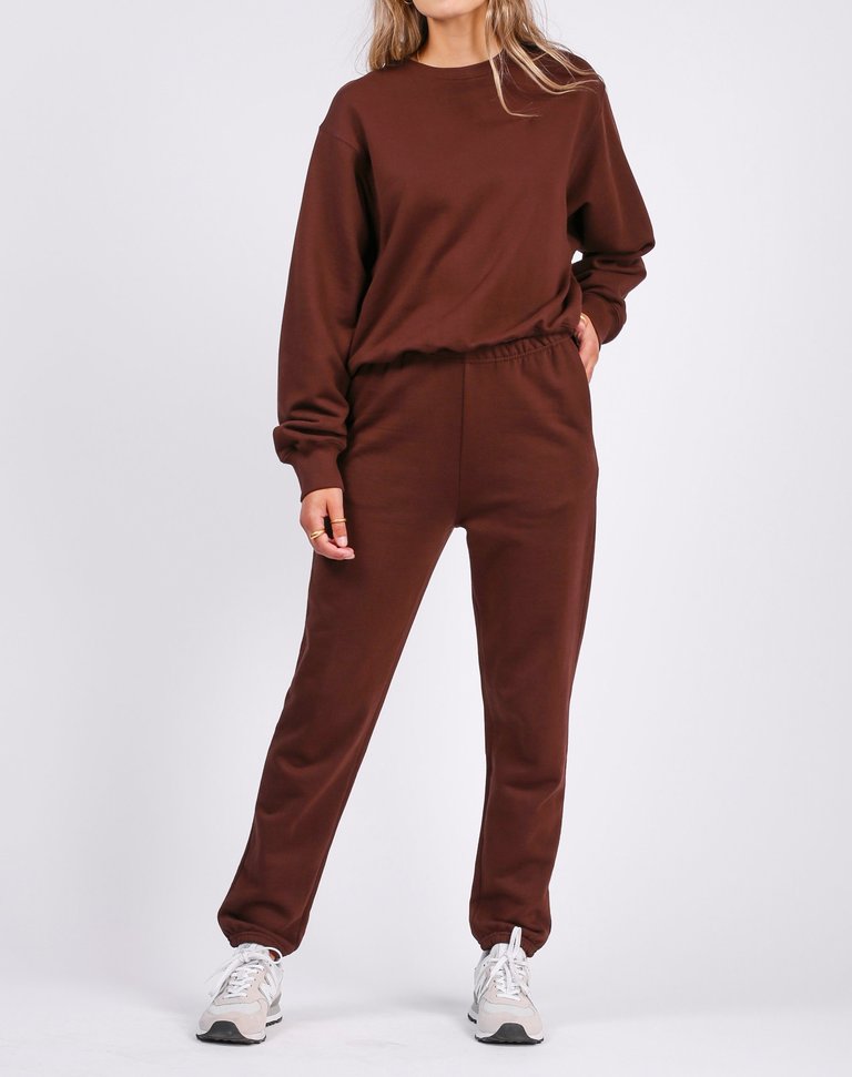 Brunette the Label Best Friend High Rise Jogger - French Press
