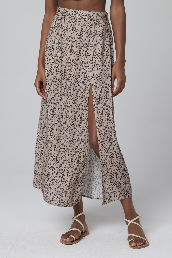 Saltwater Luxe Narissa Side Slit Maxi - Dusty Floral