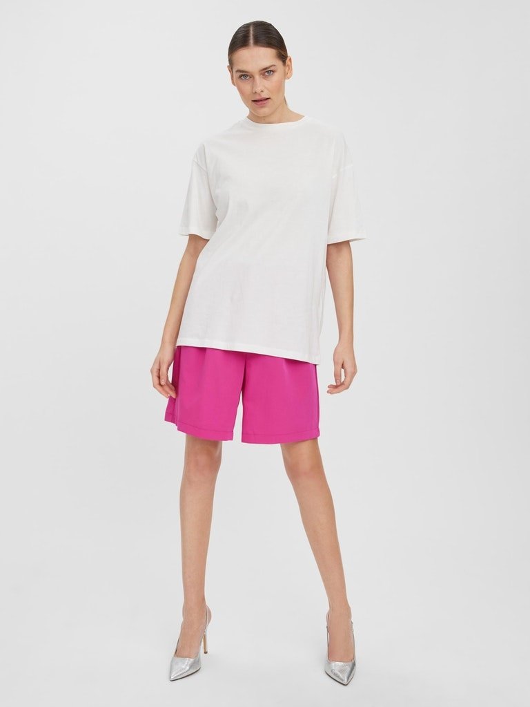 Vero Moda Pia Oversize Basic Tee - White - Scout