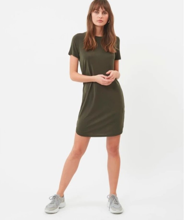 Minimum Larah T-Shirt Dress - Evergreen
