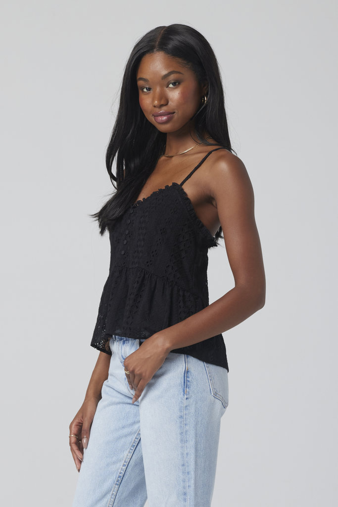 Saltwater Luxe Doheny Lace Button-up Tank
