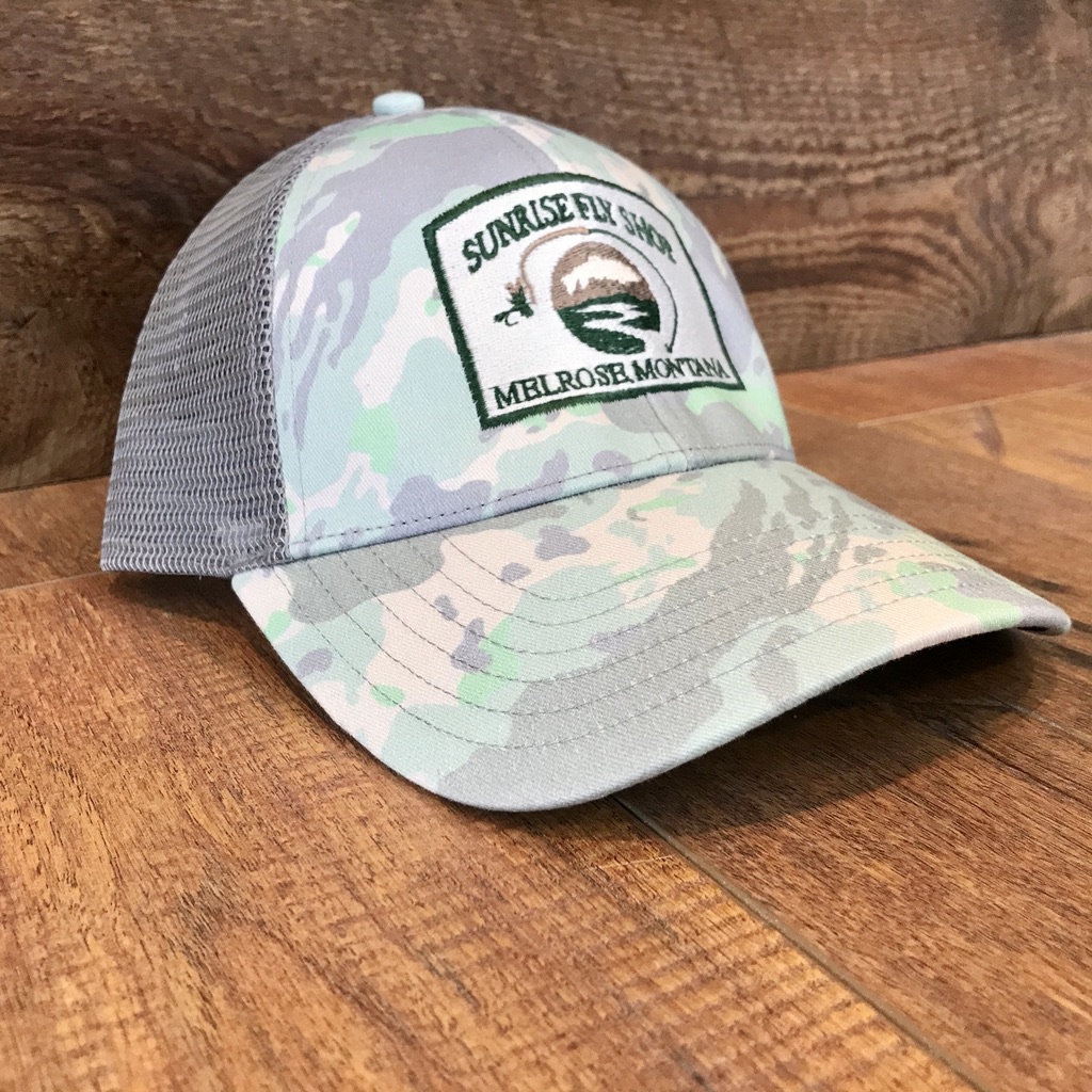 Blue Stream Simms Trout Patch Trucker Hat