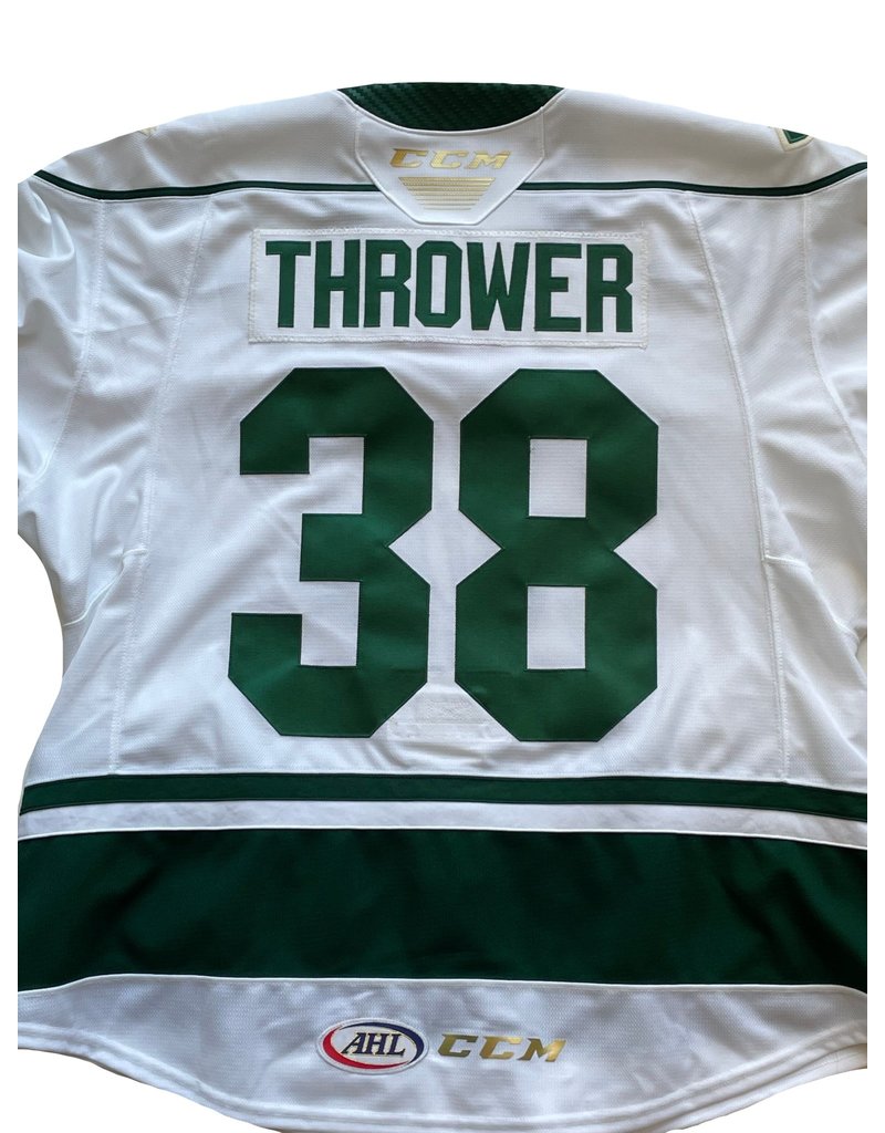 CCM Thrower #38 White Team Signed Jersey 19-20