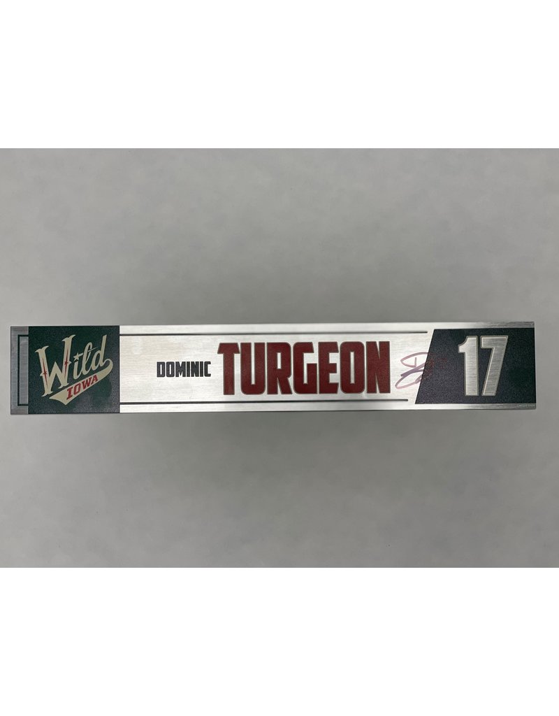 2021-22 Signed Metal Nameplate TURGEON #17