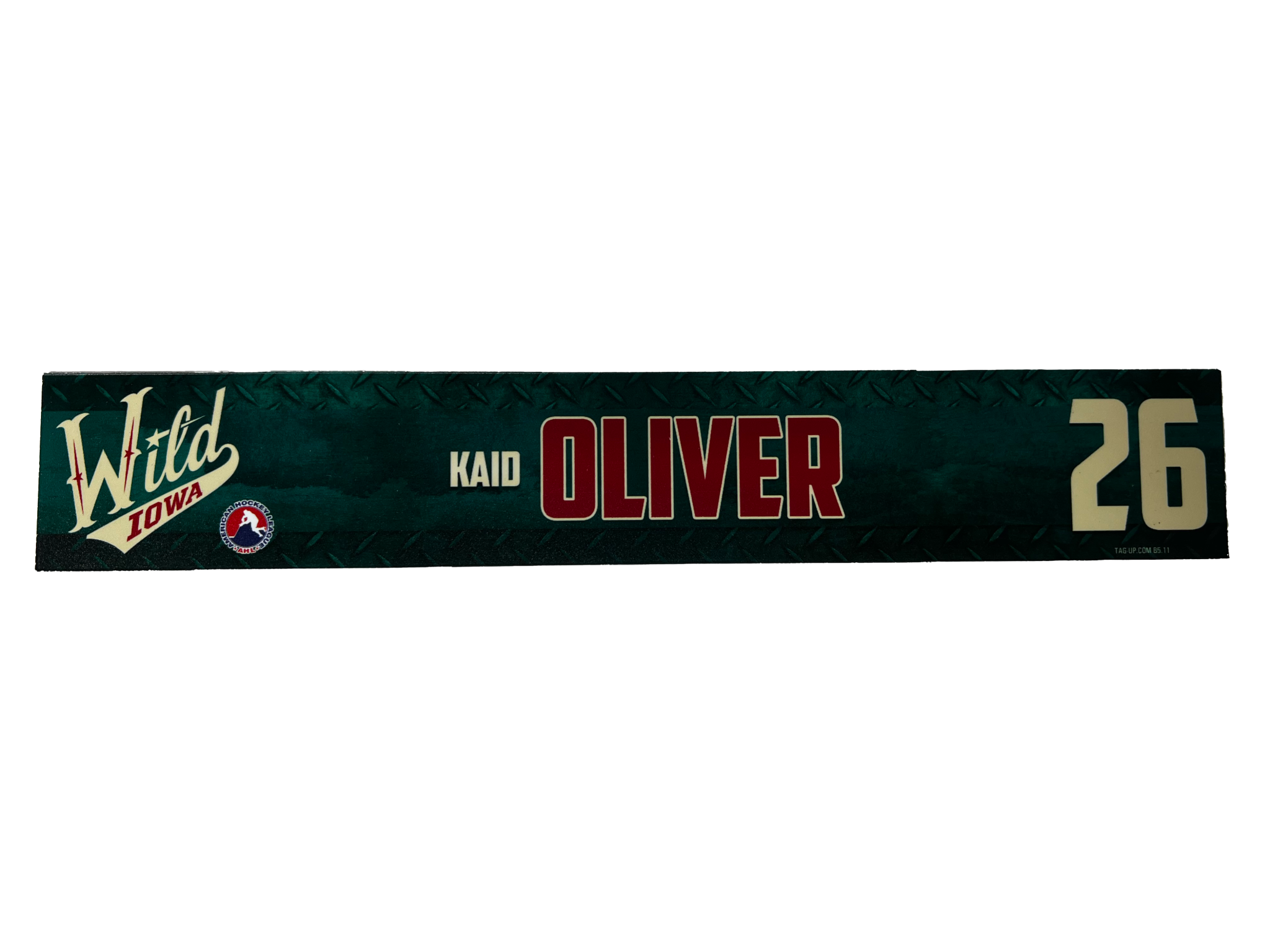 21-22 Road Nameplate: Oliver #26 - Iowa Wild Hockey Club