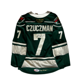 2021/22 Set #1 Green Jersey, Player Worn, (Signed) Czuczman