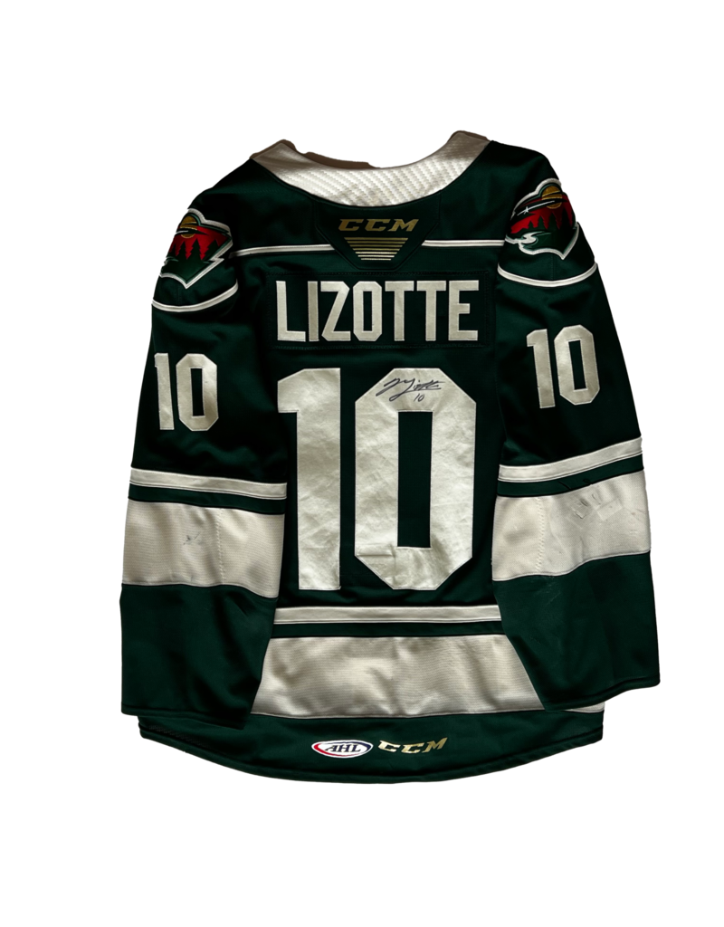 2021/22 Set #1 Green Jersey, Player Worn, (Signed) Lizotte