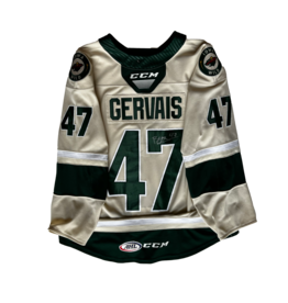 2021/22 Set #1 Wheat Jersey, Player Worn, (Signed) Gervais