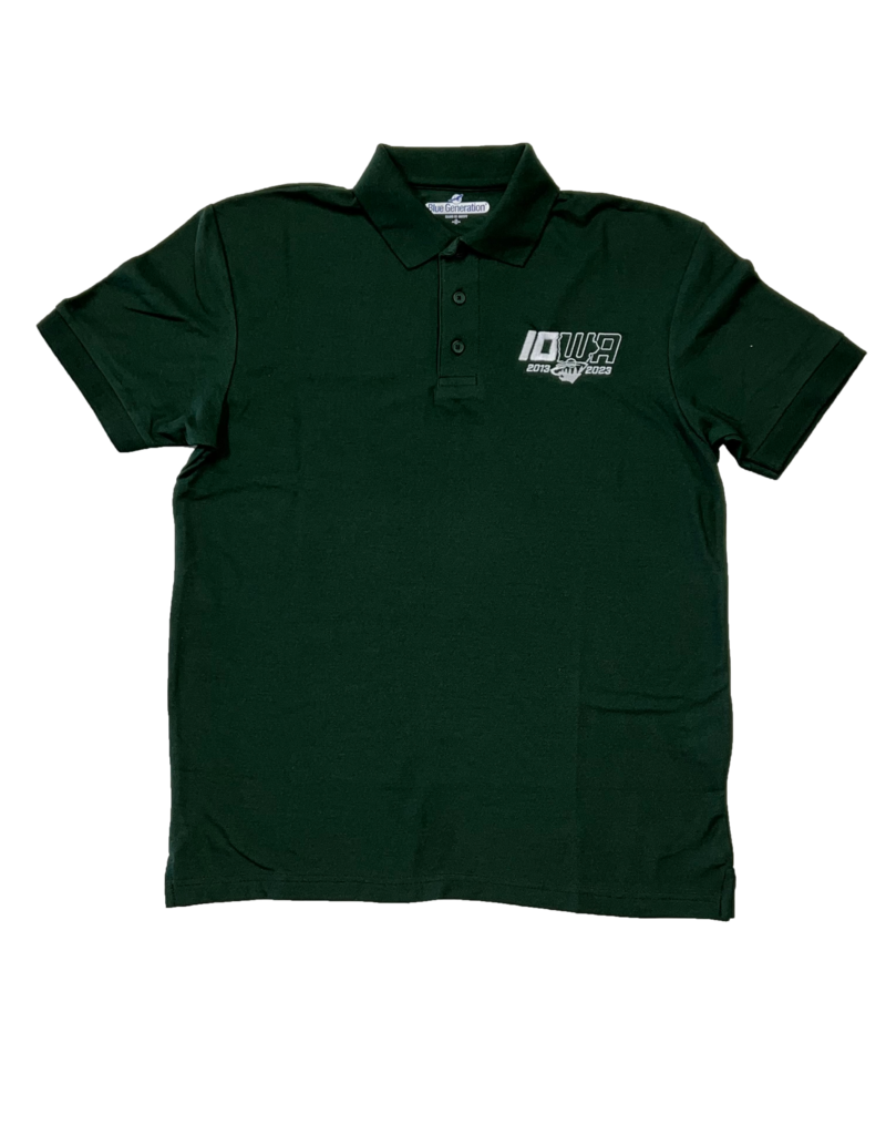 (Was $32.00) Hunter Green Polo -  10 Year logo