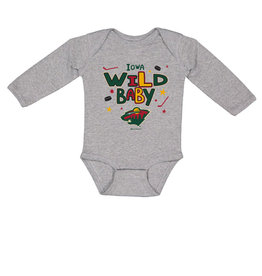 Moon Pie L/S Heather Infant Romper