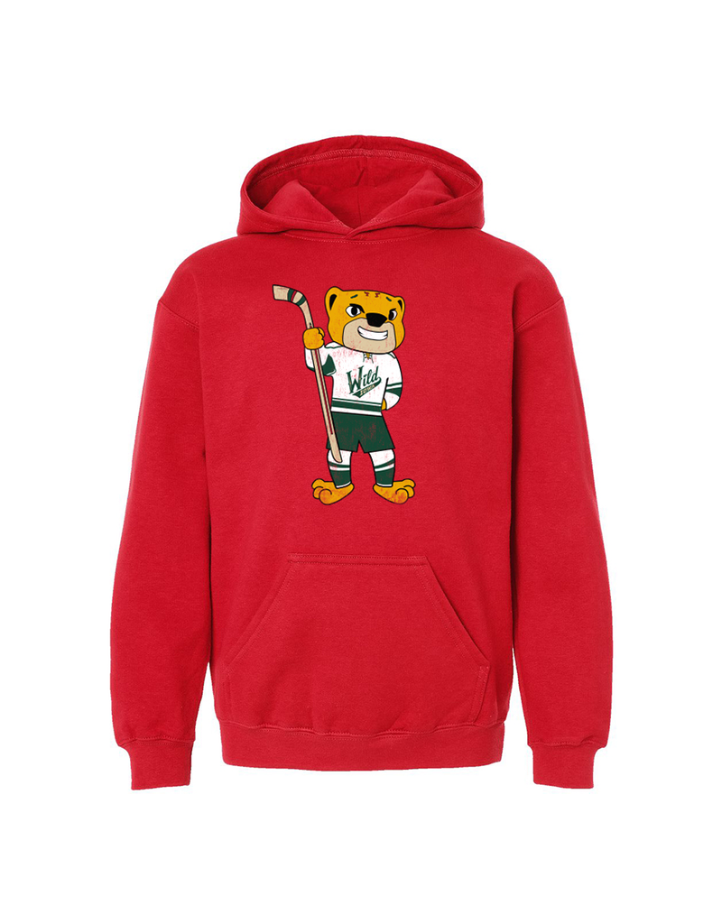 (Was $48.00) Youth Crash Mascot Hoodie - Red