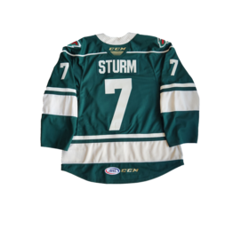 Sturm (#7) White Game Worn Jersey 2020/21 Set #1 - Iowa Wild Hockey Club