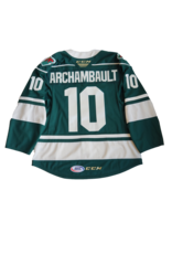 CCM Authentic Lettered Green Jersey Archambault #10