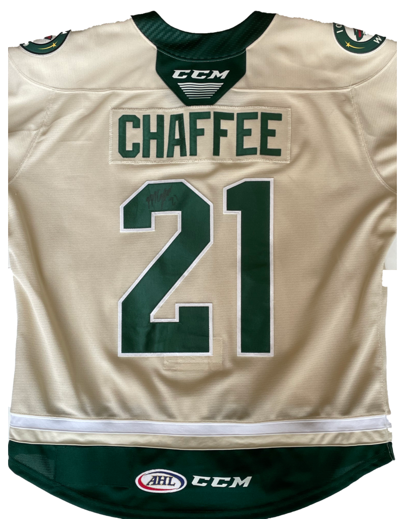 CCM 2021 Wheat Game Worn Signed Jersey Chaffee (#21)