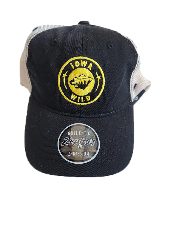 Zephyr Iowa Wild X Iowa Hawkeye Logo Hat Iowa Wild Hockey Club