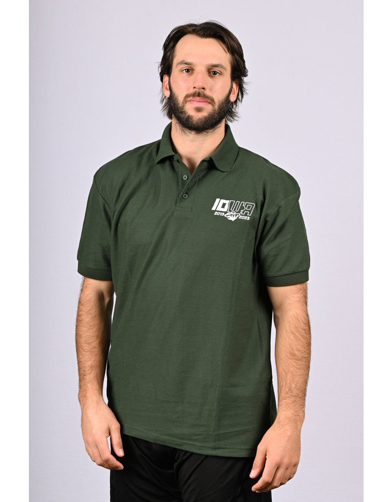 (Was $32.00) Hunter Green Polo -  10 Year logo