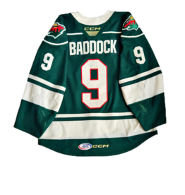 2022/23 Set #1 Green Jersey, Player Worn, (Signed) Baddock