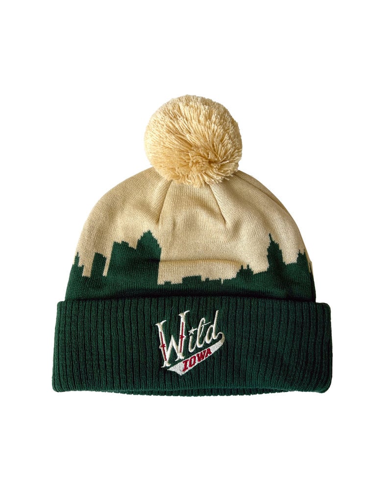 Official League Des Moines Cityscape Pom Beanie