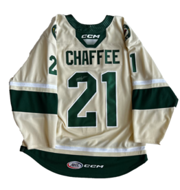 CCM 2022/23 Set #1 Wheat Jersey, Player Worn, (Signed) Chaffee #21