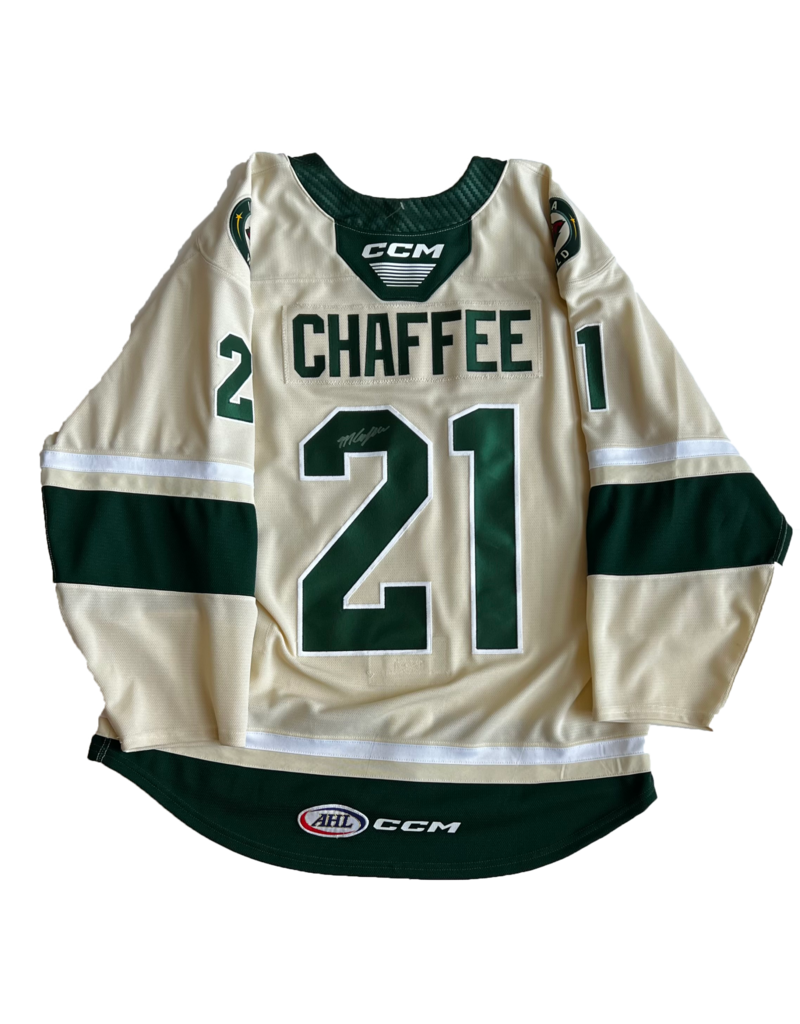 CCM 2022/23 Set #1 Wheat Jersey, Player Worn, (Signed) Chaffee #21