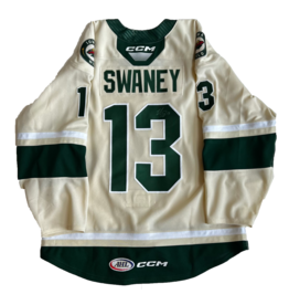 2022/23 Set #2 Wheat Jersey, Player Worn, (Signed) Swaney #13