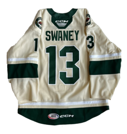CCM 2022/23 Set #2 Wheat Jersey, Player Worn, (Signed) Swaney #13