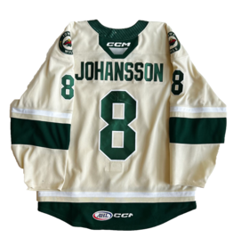 2022/23 Set #2 Wheat Jersey, Player Worn, (Signed) Johansson #8