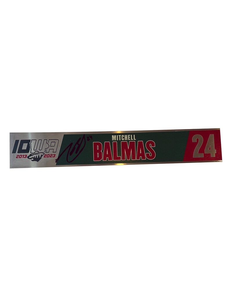 2022-23 Player Signed Home Metal Nameplate Balmas #24